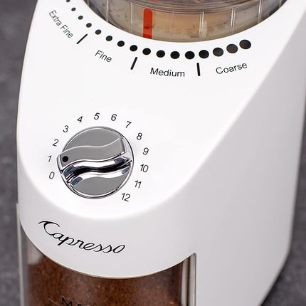 Capresso Infinity Plus Conical Burr Grinder, White