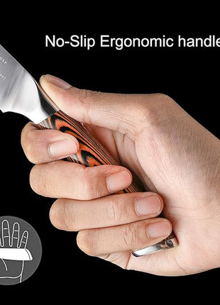 Paring Knife 4 inch - Paring Knives Best Small Kitchen Knife Fruit Knife,German High Carbon Stainless Steel Ultra Sharp Peeling with Ergonomic Handle