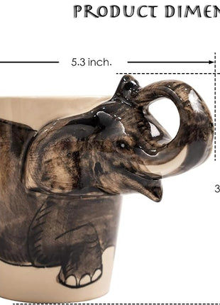 Holder mug coffee tea cup elephant cute chubby shaped lucky feng shui from white ceramic for women gifts cups travel funny animal can recycling and personalized beautiful kitchen fun teapot