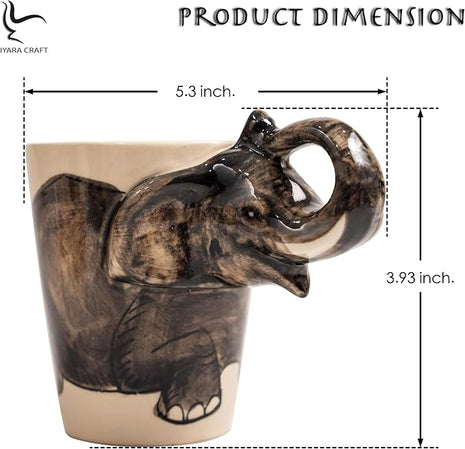 Holder mug coffee tea cup elephant cute chubby shaped lucky feng shui from white ceramic for women gifts cups travel funny animal can recycling and personalized beautiful kitchen fun teapot