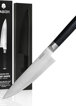 Babish 8-Inch Chef Knife – High-Carbon German 1.4116 Steel Kitchen Knife – Professional Cutlery for Precise Slicing and Chopping