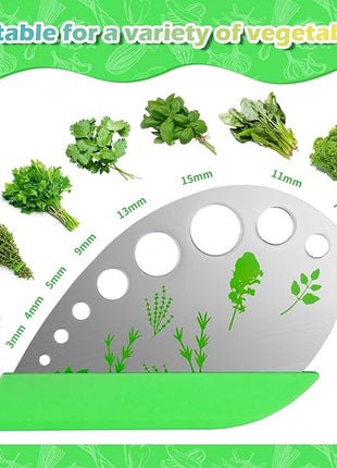 VlBlRlIT2025 Upgraded Herb Scissor,Leaf Stripper,Stainless Steel 5Blade Kitchen Scissors,Peelers for Kitchen,forChopping Chive,Vegetables,Salad,collard Greens,Parsley,Rosemary As Christmas gifts Green