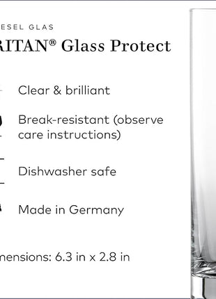 ZWIESEL GLAS Paris Iceberg Long Drink Glass 16.5 Ounce (Set of 6), Drinking Glasses for Long Drinks, Dishwasher-Safe Tritan Crystal Glasses, Made in Germany