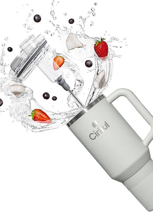 Cirkul 40oz. Fog Stainless Steel Tumbler with Handle, All-Day StrawSip™, Double-Wall Insulated