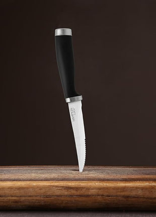 Hampton Forge Epicure–4PieceSteak KnifeSet–Black, Silver