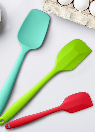 Silicone Spatula 3-piece Set, Ergonomic Handle High Heat-Resistant Spatulas, Non-stick Rubber Spatulas with Stainless Steel Core