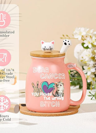 Gifts for People with Cancer Funny Mug Care Gift For Woman Get Well Gift for Women After Surgery Breast Cancers Gifts for Woman Thinking of You Presents for Womens Feel Better Present