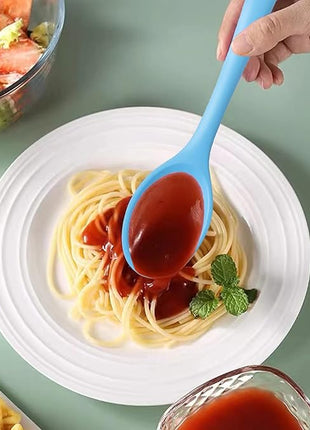 4 Pieces Small Silicone Nonstick Mixing Spoons, High Heat Resistant,Cooking Baking Spoons Set, Cooking Spoon for Mixing, Baking, Stirring, Turning, Scraping for Kitchen