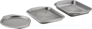 Circulon Total Bakeware Nonstick Toaster Oven & Personal Pizza Pan Baking Set, 4-Piece