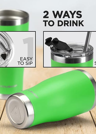 HAUSHOF 20 oz Tumbler, Stainless Steel Vacuum Insulated Coffee Tumbler Water Cup, Double Wall Travel Mug with Lid, Perfect for Hot and Cold Drinks