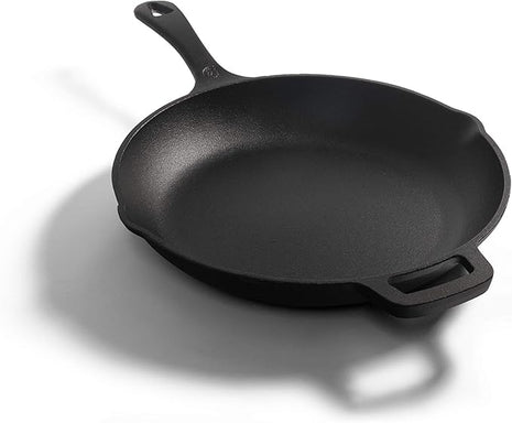 Commercial CHEF 10 Inch Cast Iron Skillet, Pre-Seasoned Cast Iron Pan with Dual Pour Spouts