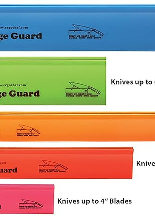 Ergo Chef 5pc Universal Knife Edge Guard Set Multicolored / Multi-sized / for Chef knife, Santoku, Bread, Utility and Paring knives