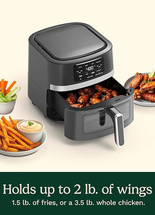 Cuisinart Air Fryer, 4.5-Quart Basket Fryer with 4 Cooking Functions to Air Fry, Roast, Bake, and Keep Warm, 4 Airfryer Presets, Dishwasher-Safe Parts, AIR-160NAS, Stainless Steel & Black