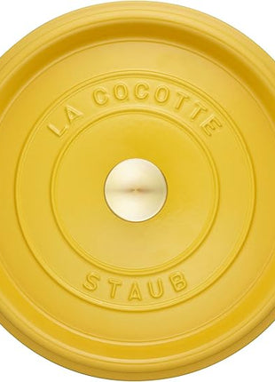 Staub Cast Iron 4-qt Round Dutch Oven - Citron