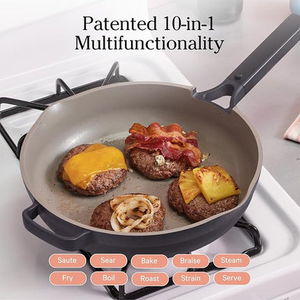 Our Place Large Always Pan 2.0-12.5” (4 Qt) Nonstick, Toxin-Free Ceramic Cookware | Patented 10-in-1 Aluminum Frying & Sauté Pan | Safe for Oven, Induction & All Cooktops up to 450°F | Char