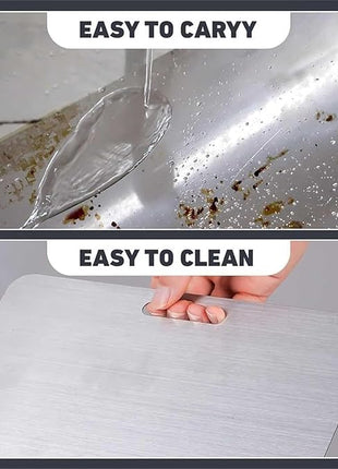 Titanium Cutting Board - 2025 New Upgrade 100% Pure Titanium Cutting Boards for Kitchen Double Sided Titanware Cutting Board,Hygiene Durable Dishwasher Safe Chopping Board,1PC (12"L x 9"W)