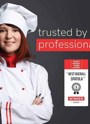 UpGood Silicone Spatula Set 600°F - High Heat Resistant Nonstick, Small and Large Kitchen Spatulas - Flexible BPA Free Professional Grade Cookware - Utensils for Cooking, Baking, Mixing(4 Pcs, Grey)