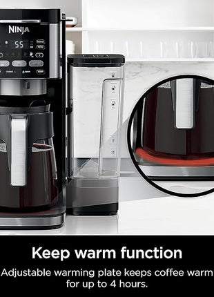 Ninja | Drip Coffee Maker | DualBrew Pro Hot & Iced Coffee | Compatible with K-Cup Pods | 3 Brew Styles (Classic, Rich, & Iced) | 60oz Removable Reservoir & Dishwasher Safe | Black | 12-Cup (Renewed)