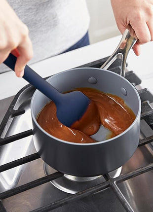 GreenPan Silicone Mixing Spatula, Scraping Baking Cooking Kitchen Utensil, Flexible Rubber Nonstick Cookware, Rigid Steel Core, Heat-Resistant, Anti-Slip Handle, BPA-Free, Dishwasher Safe, Blue