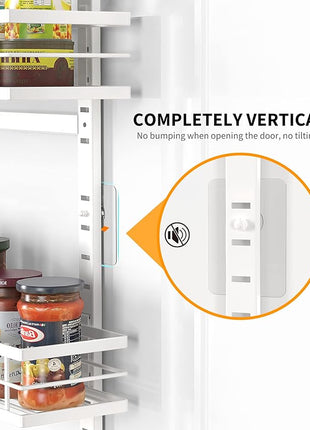 Moforoco White 9-Tier Over The Door Pantry Organizer, Pantry Organization And Storage, Metal Hanging Spice Rack Shelves Door, Home & Kitchen Essentials, Laundry Room Bathroom Organization