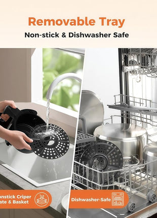 Bear Small Air Fryer 2.1 QT, Mini Airfryer Adjustable Time&Temp Control, Compact Size Space Saving for 1-2 People Quick Healthy Meals Snack in Minutes with Nonstick Basket