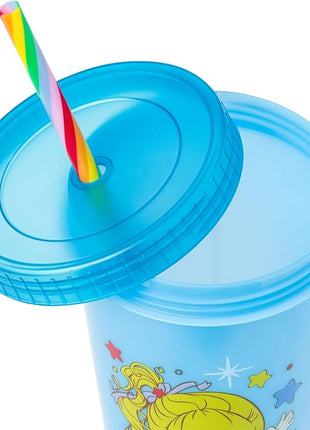 Silver Buffalo Rainbow Brite 4 pack Color Change Plastic Tumbler Set Featuring Rainbow Brite, Patty O’Green, La La Orange, and Shy Violet, 24 Ounces