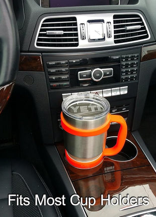 F-32 Handle - 19 COLORS - 30oz Size - Compatible with 30 oz YETI and 30 oz. OZARK TRAIL Tumbler Travel Mug (30OZ, ELECTRIC PEACH (NEON))