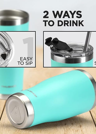 HAUSHOF 30 oz Tumbler, Stainless Steel Vacuum Insulated Coffee Tumbler Water Cup, Double Wall Travel Mug with Lid, Perfect for Hot and Cold Drinks