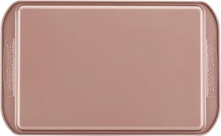 Farberware Nonstick Bakeware, Nonstick Cookie Sheet / Baking Sheet - 10 Inch x 15 Inch, Rose Gold Red