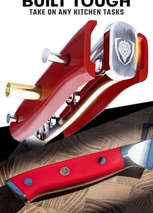 Dalstrong Slicing Carving Knife - 12 inch Granton Edge - Shogun Series - Damascus - Japanese AUS-10V Super Steel Kitchen Knife - Vacuum Treated - Crimson Red ABS Handle - Razor Sharp Knife - w/Sheath
