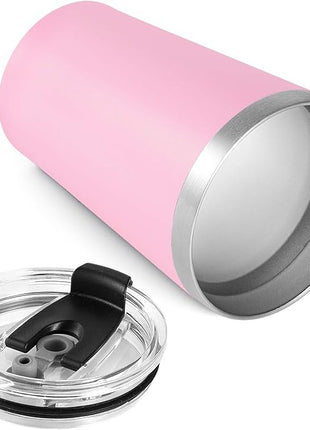 VEGOND 12oz Tumbler Stainless Steel Tumbler bulk Vacuum Insulated Double Wall Travel Tumbler with Lid and Straw Reusable Tumbler, Pink 1 Pack