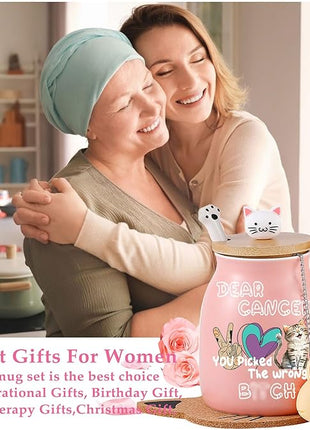Gifts for People with Cancer Funny Mug Care Gift For Woman Get Well Gift for Women After Surgery Breast Cancers Gifts for Woman Thinking of You Presents for Womens Feel Better Present