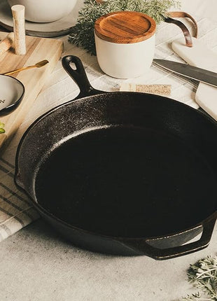 Backcountry Iron 12 Inch Round Large Pre-Seasoned Cast Iron Skillet