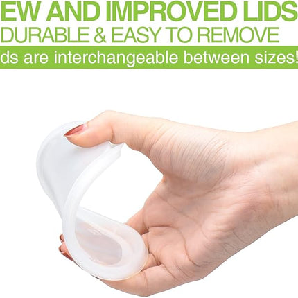 Glotoch 48 Pack (Mixed) 8 oz. and 16 oz. Plastic Containers with Lids, Leak Proof Deli Containers, Meal Prep Soup Containers, BPA Free, Reusable, Freezer Dishwasher Microwave Safe, Mixed sizes