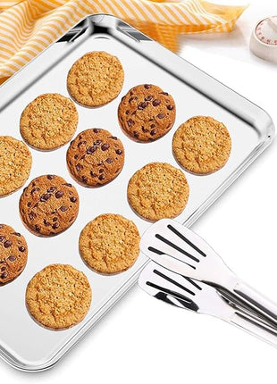 Baking Sheets Set of 2, Bastwe 20 inch Stainless Steel Bakeware Baking Pans, Healthy & Nontoxic & Rustproof & Easy Clean & Dishwasher Safe
