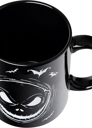 Silver Buffalo Disney Tim Burton's The Nightmare Before Christmas Jack Skellington Face What a Wonderful Nightmare Glow in the Dark Ceramic Mug, 20 Ounces