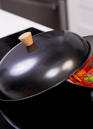 Joyce Chen 31-0066, 13.5-Inch Nonstick Steel Dome Lid for 14-Inch Wok Black