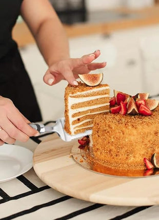 Pie Server Spatula and Cake Slicer Set with Luxury Gift Box, Black Stainless Steel Set - Kitchen Essentials for Cutting & Serving Desserts, Lasagna-Great for Anniversary, Christmas Spatula pie gadgets