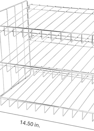 Kitchen Details 3 Tier Can Organizer | Canned Food Storage Rack | Kitchen Cabinet and Pantry Organization | Holds 36 Cans | Space Saving | Chrome
