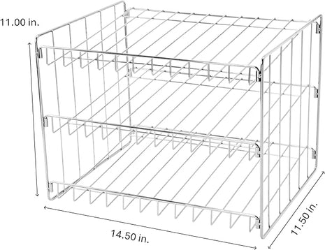 Kitchen Details 3 Tier Can Organizer | Canned Food Storage Rack | Kitchen Cabinet and Pantry Organization | Holds 36 Cans | Space Saving | Chrome