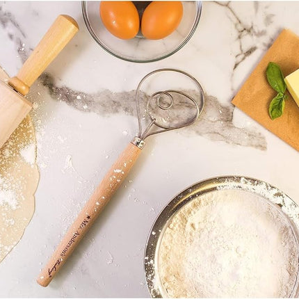 Mrs. Anderson’s Baking Dough Whisk, 18/8 Stainless Steel Blade, 12-inch