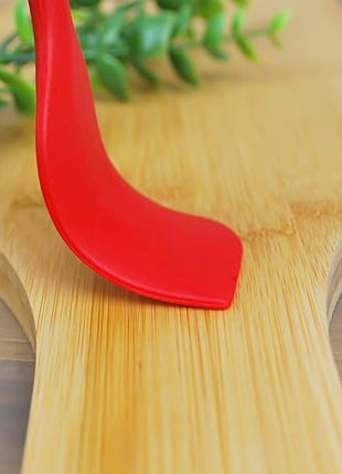 Set of 4 Pure Silicone Spatulas Spoon Pastry Basting Brush Heat Resistant (11"-8.4") (4, Spatula Set - Red)