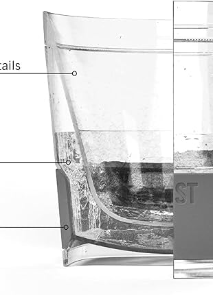 Host Freeze Cooling cup, Old Fashioned Glass with Silicone band for Bourbon, Scotch, and Whiskey, whisky gifts for men, Set of 1, Smoke