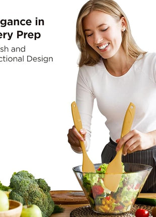 Kitchen Mama WaltzGrip Platinum Silicone Scraping Spatula: Heat Resistant, Seamless, Non Stick for Frying Pan Cookware, Safe, Flexible Bowl Scraper - Ideal for Mixing, Baking, Stirring (Yellow)