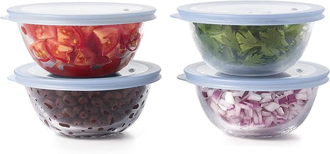 OXO 11205500 Good Grips 8-Piece Glass Prep Bowl Set, One Size, Clear