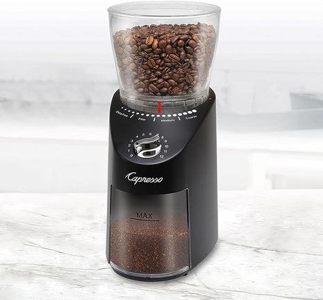 Capresso Infinity Plus Conical Burr Grinder, Black