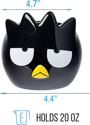 Silver Buffalo Sanrio Hello Kitty and Friends Badtz-Maru Ceramic 3D Sculpted Mug, 20 Ounces