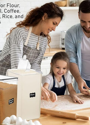 WHITE FEATHER SUPPLIES 2 PC [8.5L / 287 Oz] Extra Large Airtight Food Storage Containers with Lids - BPA Free Kitchen and Pantry Organization Containers for Baking Supplies, Cereal, Flour, Sugar, Rice