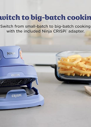 Ninja | Air Fryer | Crispi 4-in-1 Portable Cooking System | 4QT & 6 Cup Glass Containers, Crisper Plates & Storage Lids Included | Microwave, Freezer & Dishwasher Safe | Frosted Lilac | FN101PR