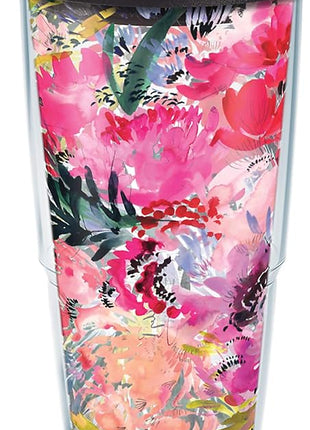 Tervis Kelly Ventura - Floral Collection Made in USA Double Walled Insulated Tumbler Travel Cup Keeps Drinks Cold & Hot, 24oz - Classic, Perennial Garden